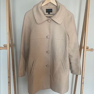 Banana Republic Women's light beige mid length Pea Coat